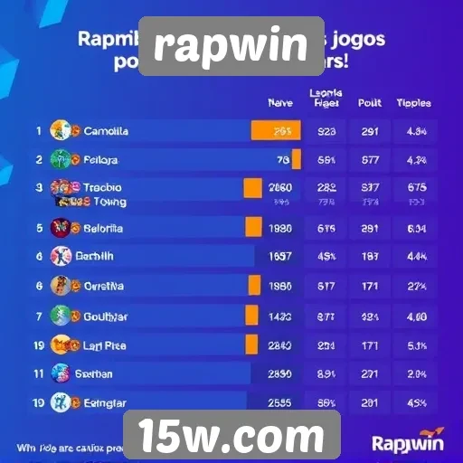 Estatísticas de jogos populares no site Rapwin